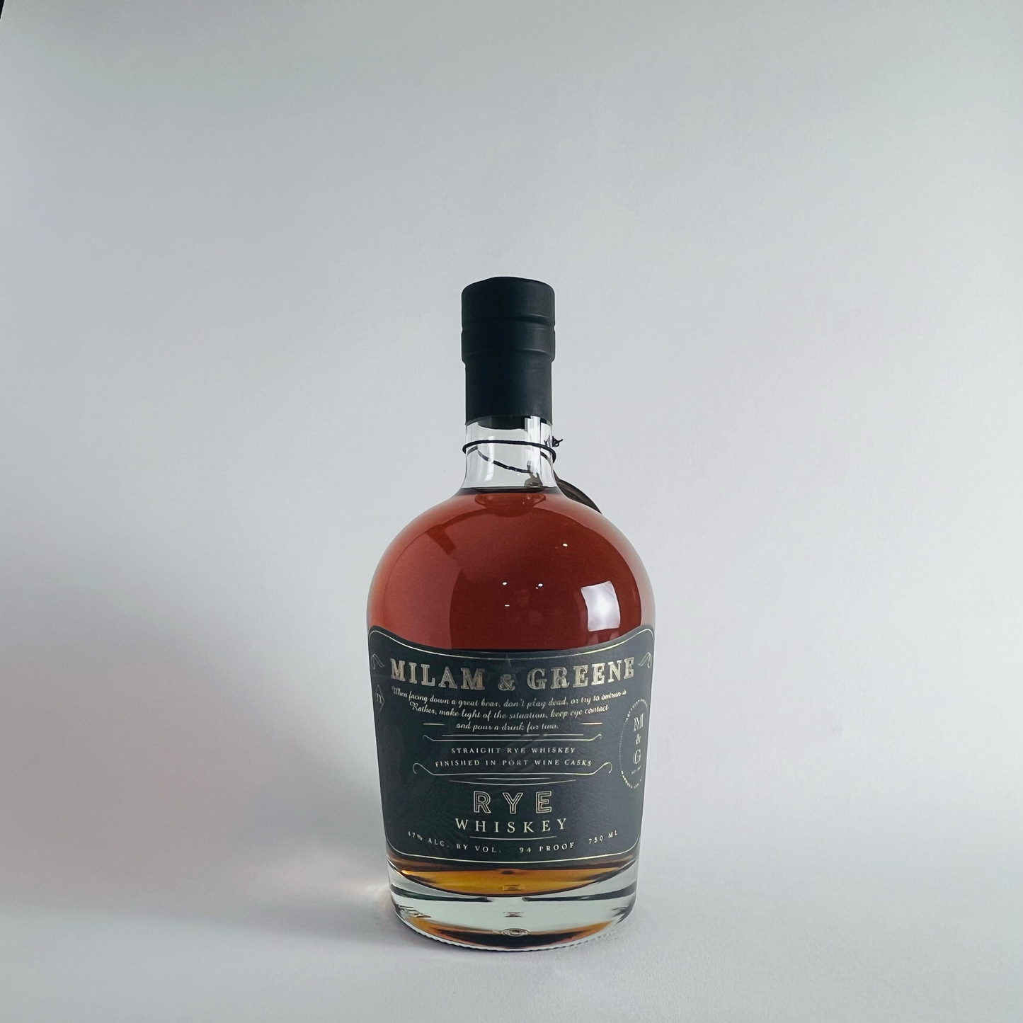 Milam & Green Rye Whiskey Finished In Port Wine Casks